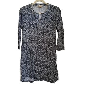 Ink + Ivy Tunic Top S Small Blue Medallion V-Neck